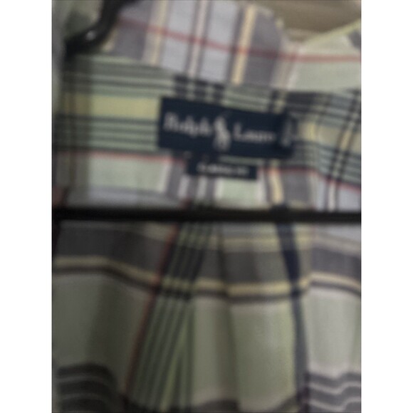 Ralph Lauren Button Down Shirt Mens L Plaid Short Sleeve Cotton Colorful - Picture 4 of 5
